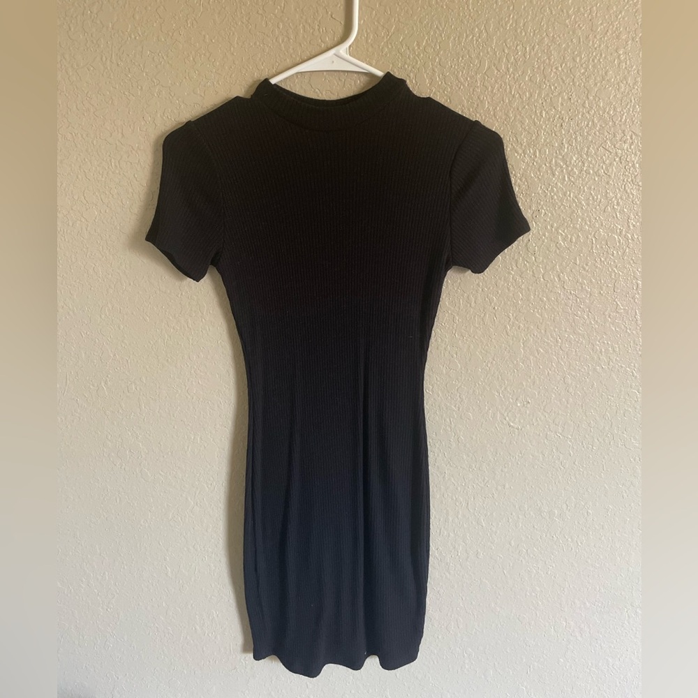 black sweater dress